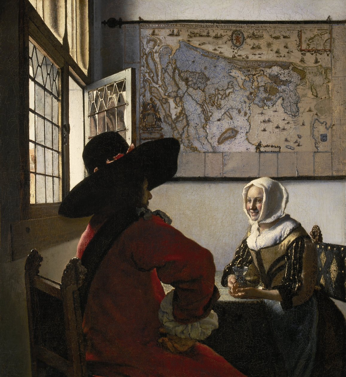 Officier et jeune fille riant - Jan Vermeer van Delft