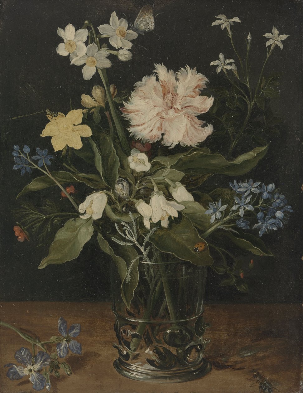 Nature morte avec des fleurs dans un verre, 1630 - Jan the Elder Brueghel