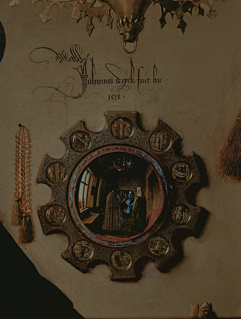 Le Portrait de Giovanni ? Arnolfini et sa femme Giovanna Cenami ? Le Mariage Arnolfini, 1434 (détail) - Jan van Eyck