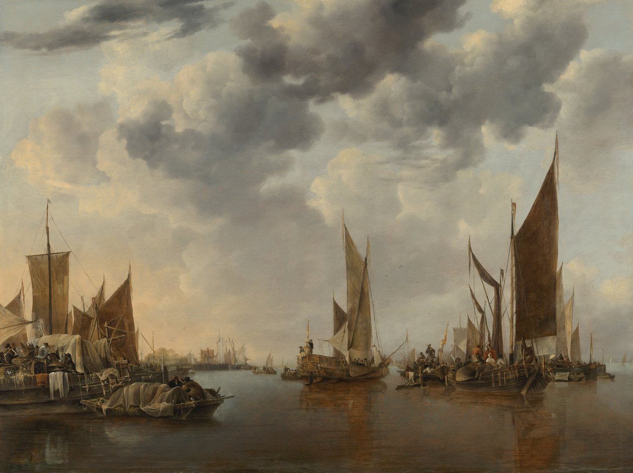 Vue de mer avec des navires - Jan van de Cappelle