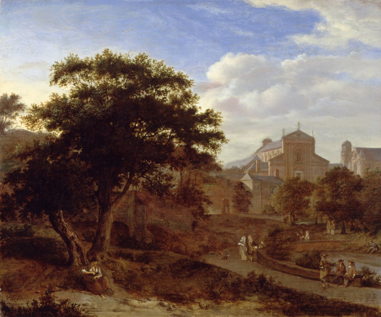 Deux églises et un mur de ville - Jan van der Heyden