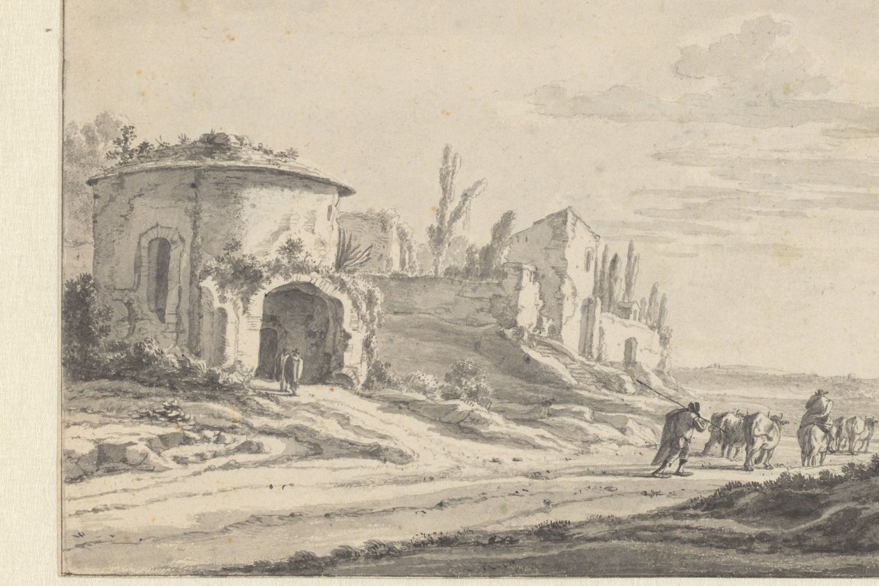 Vue de S. Teodoro à Rome - Jan Asselijn