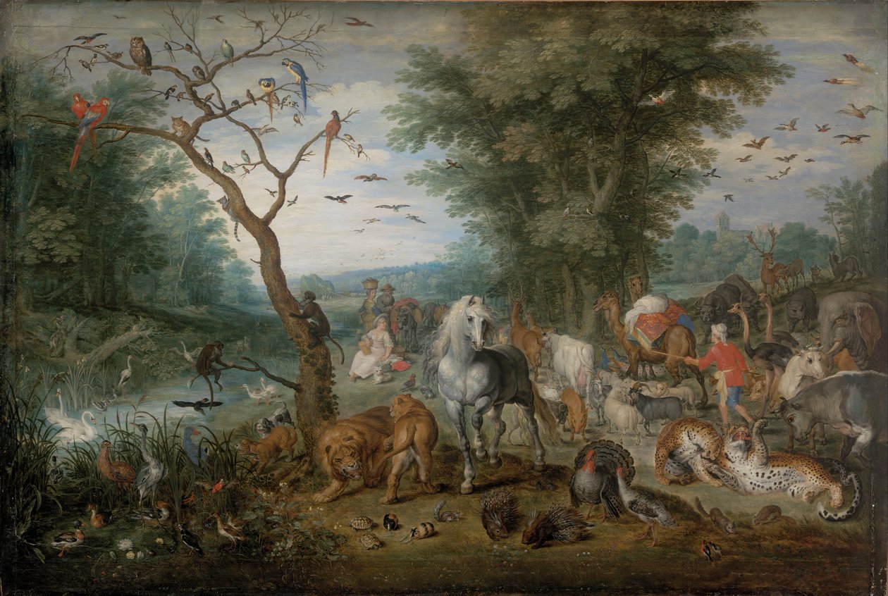 Paysage paradisiaque avec animaux - Jan Brueghel the Elder