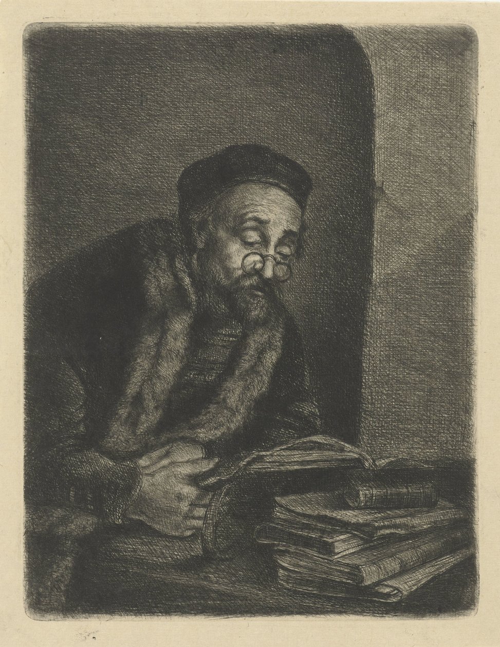 Homme derrière un bureau - Jan Chalon