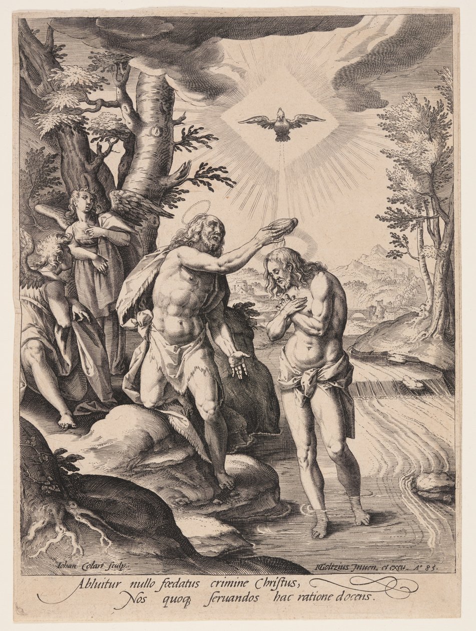 Le baptême du Christ - Jan Collaert II