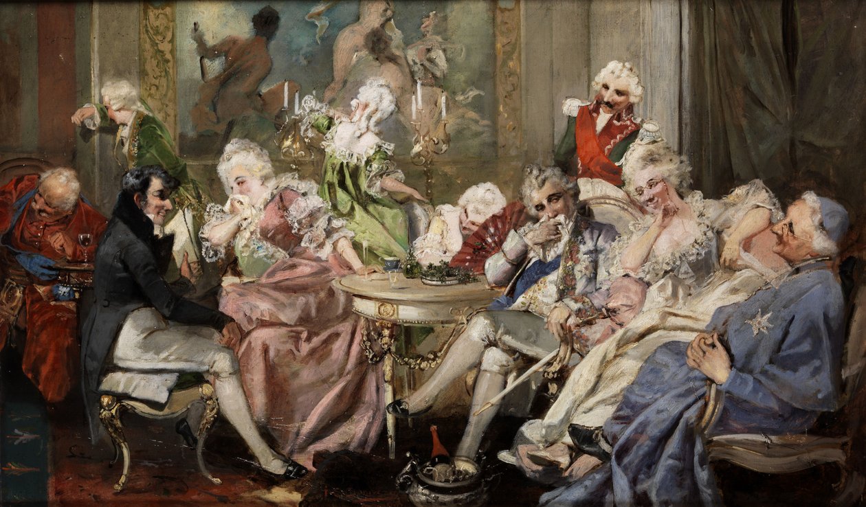 Compagnie courtoise dans un salon - Jan Czesław Moniuszko