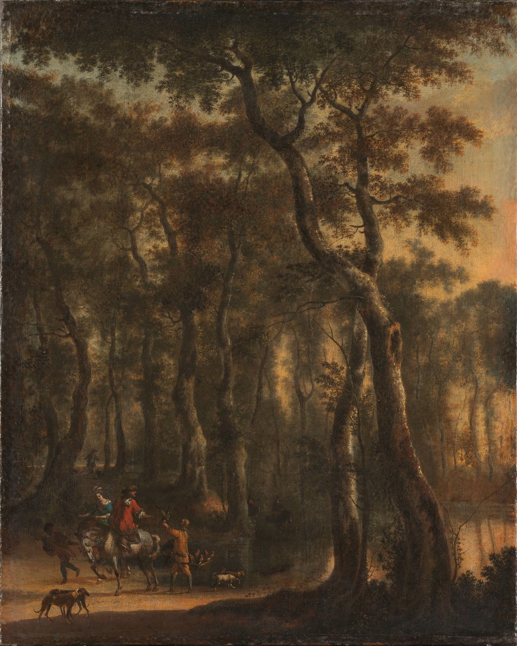 Chasseurs dans les bois - Jan Hackaert