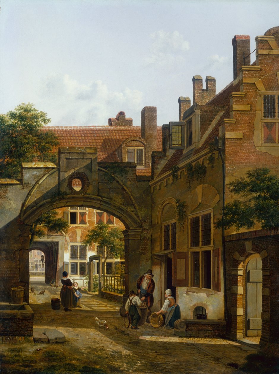 Cour intérieure à Utrecht - Jan Hendrik Verheyen