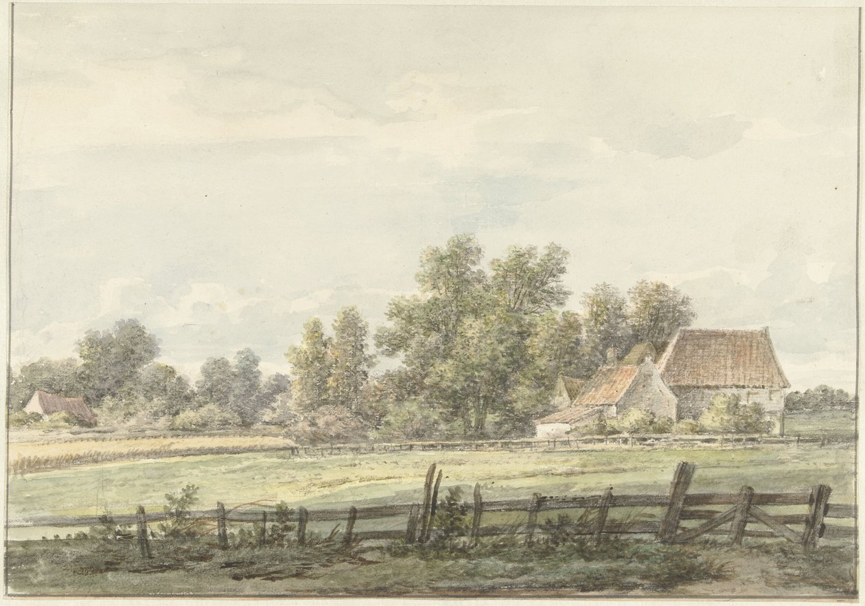 Paysage avec ferme - Jan Hulswit