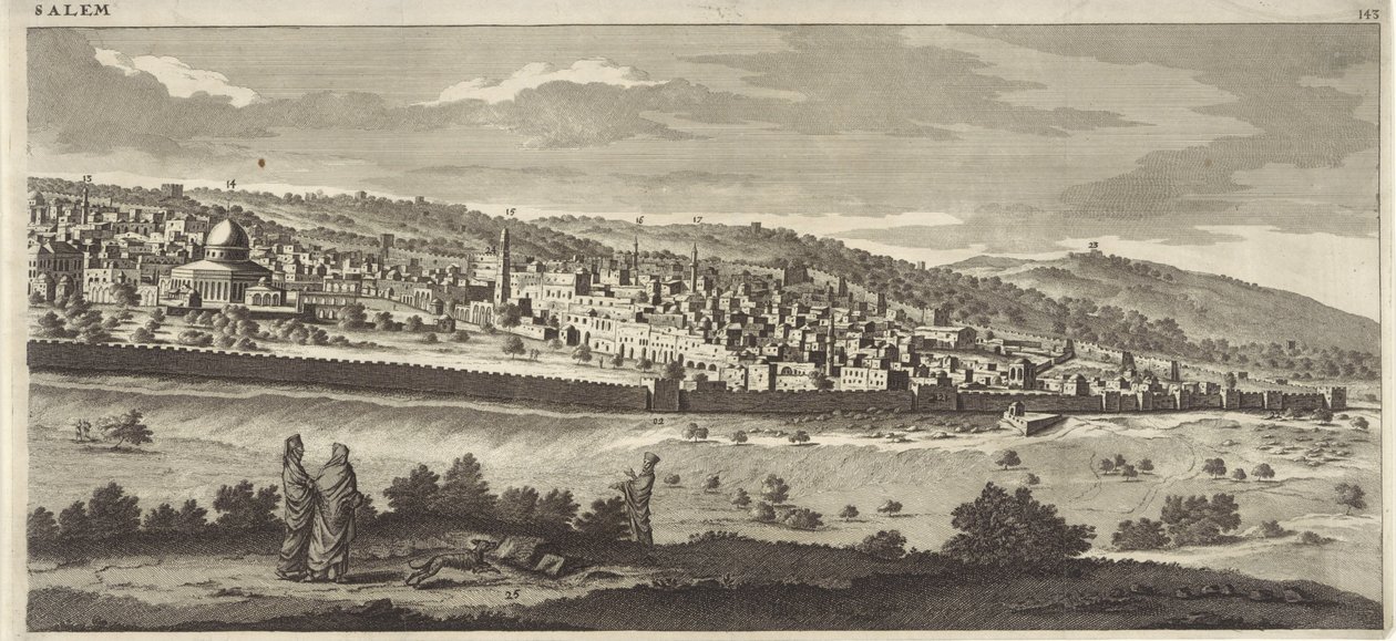 Vue de Jérusalem (plaque droite) - Jan Luyken