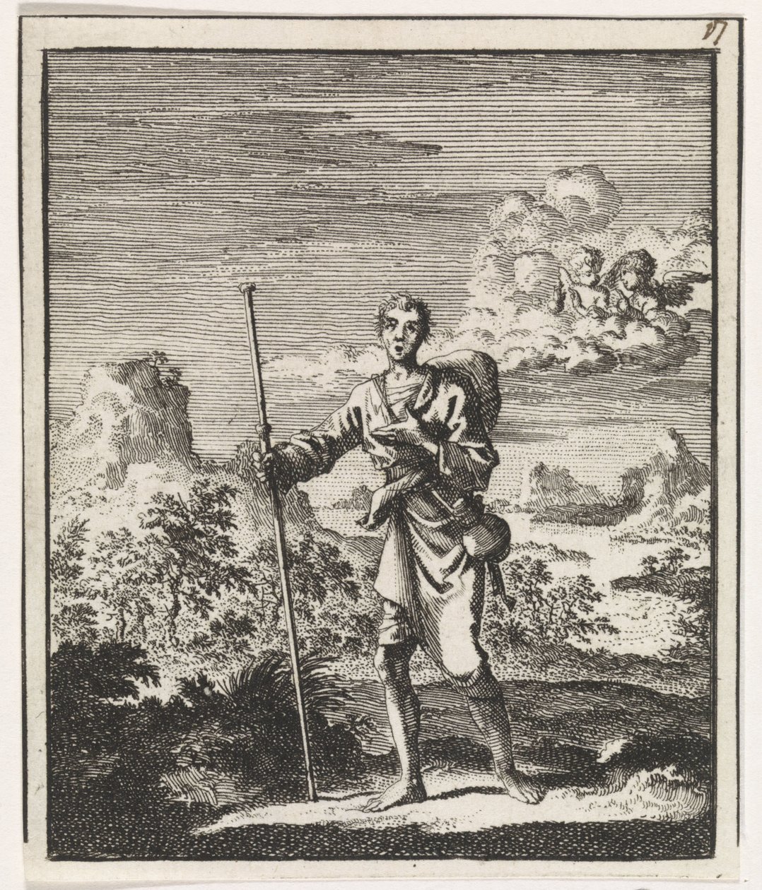 Pèlerin dans un paysage montagneux - Jan Luyken
