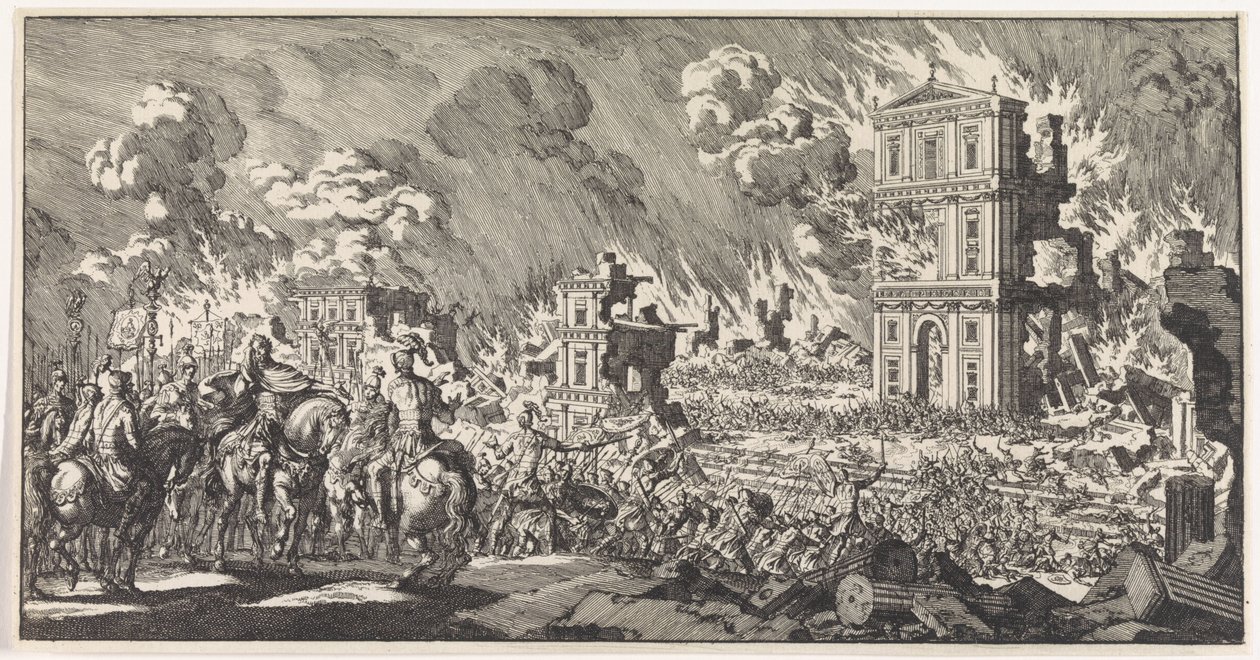 Les Romains détruisent un temple juif à Jérusalem - Jan Luyken