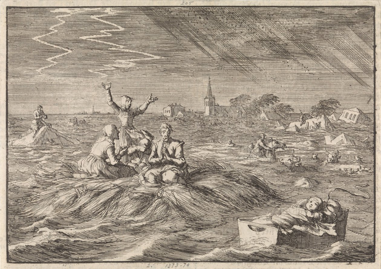 Inondation à Groningue, 1686 - Jan Luyken