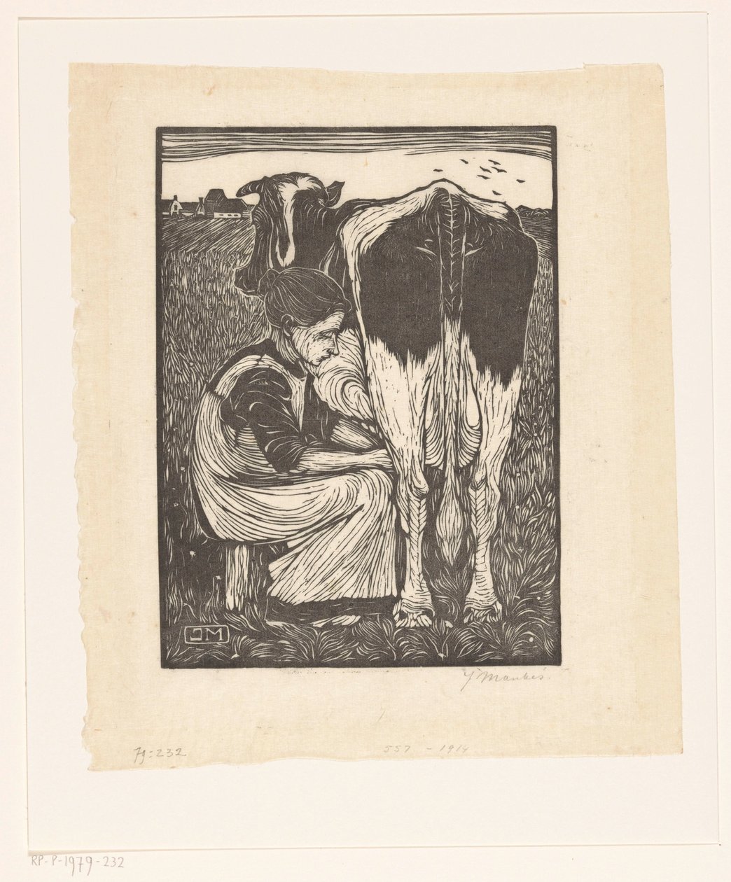 Traiteuse de vaches - Jan Mankes (signed by artist)