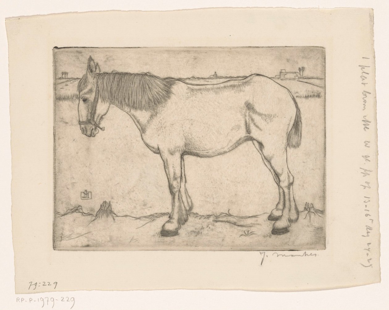 Cheval - Jan Mankes (signed by artist)