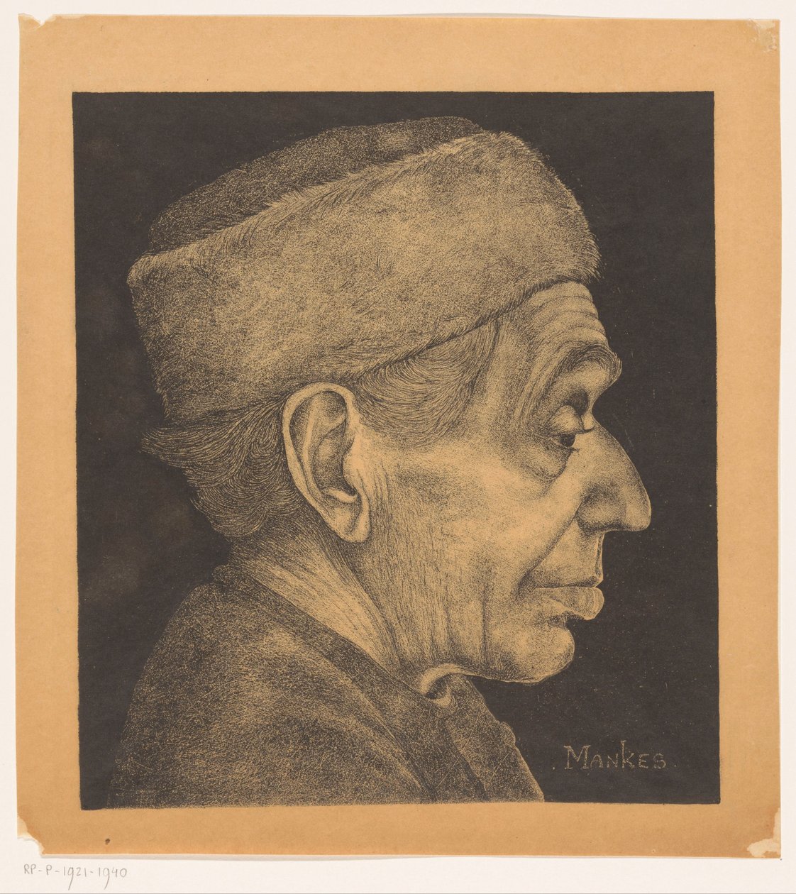 Portrait de Douwe avec bonnet - Jan Mankes
