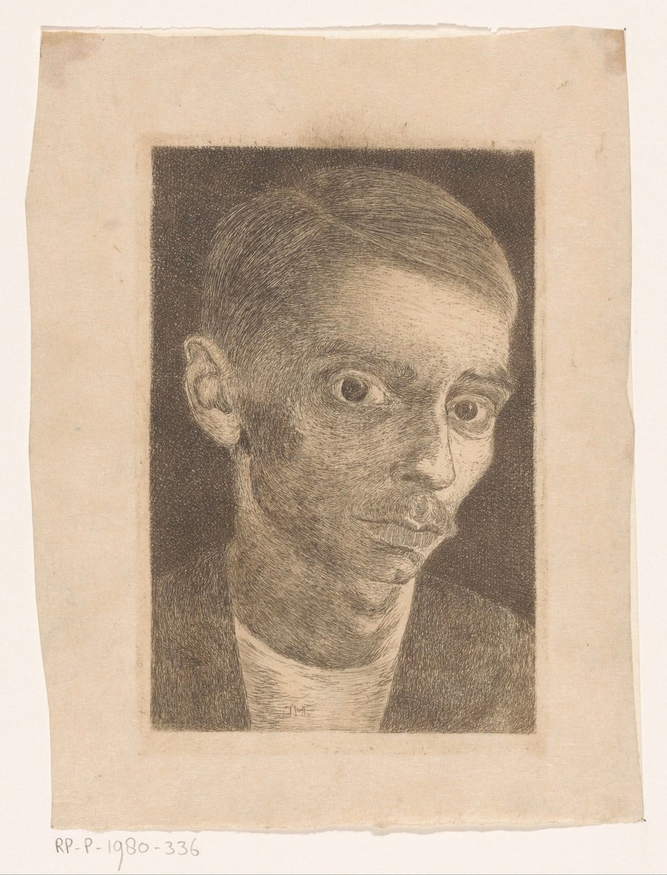 Autoportrait avec moustache - Jan Mankes
