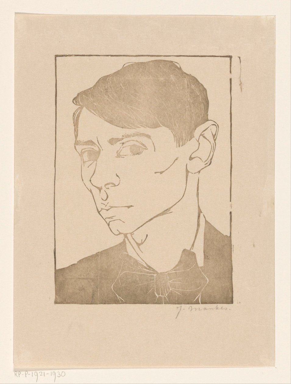 Autoportrait avec nœud papillon - Jan Mankes