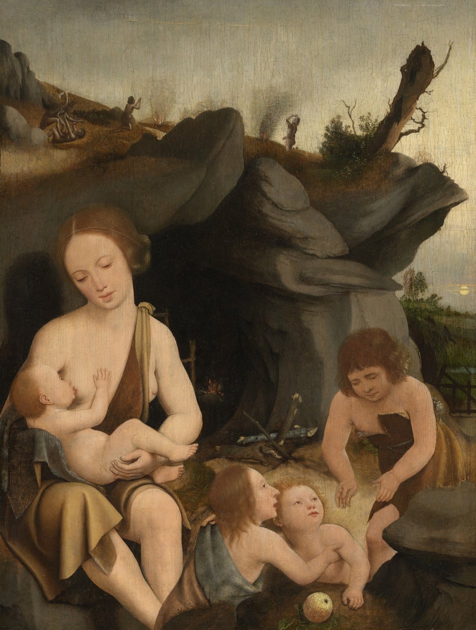 Ève et Quatre Enfants, c.1520 - Jan Mostaert