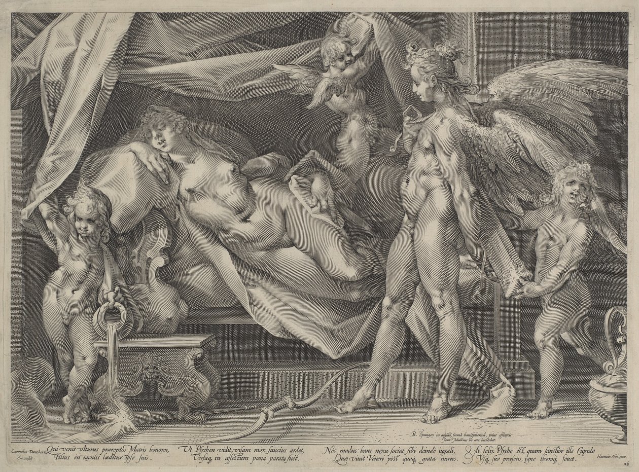 Cupidon et Psyché - Jan Muller, after Bartholomaeus Spranger