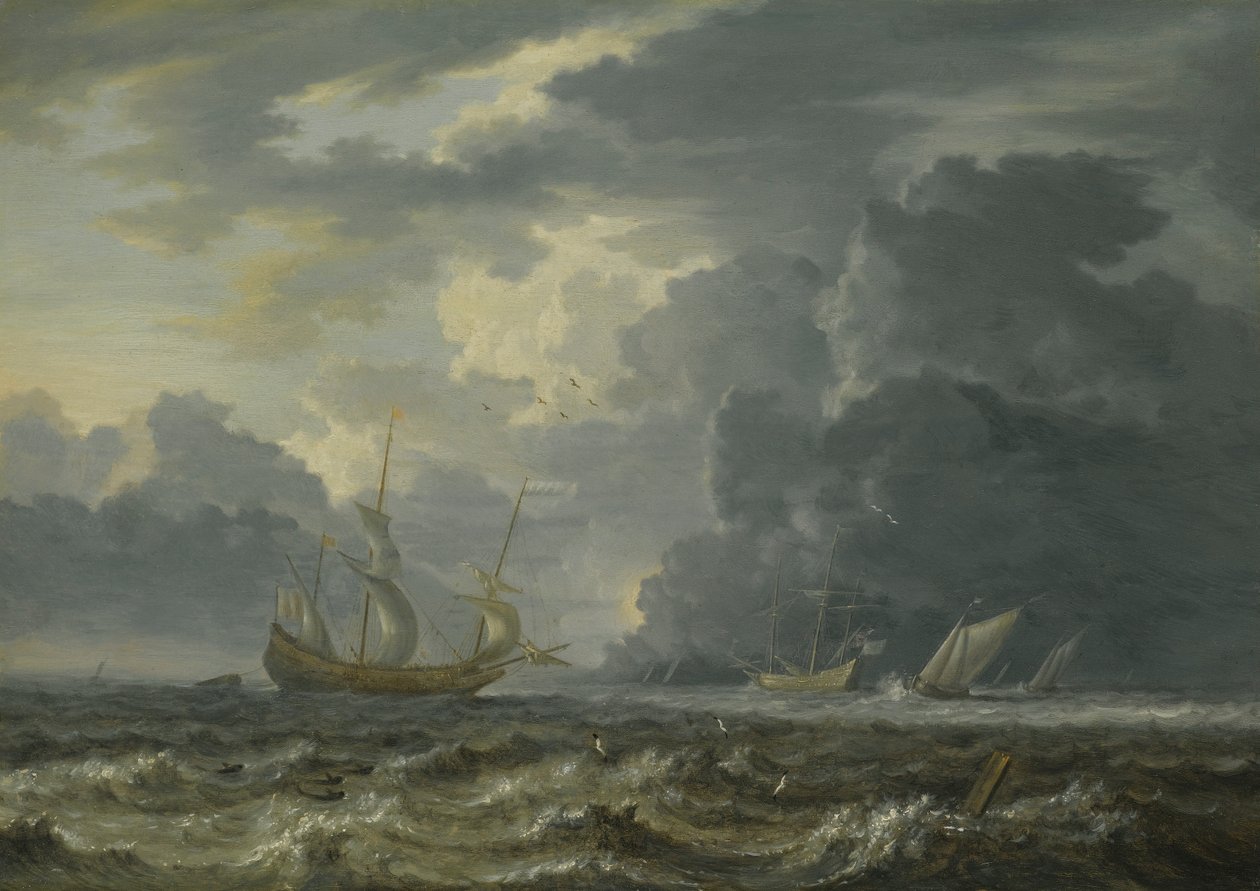 Naviguer en mer agitée - Jan Peeters the Elder
