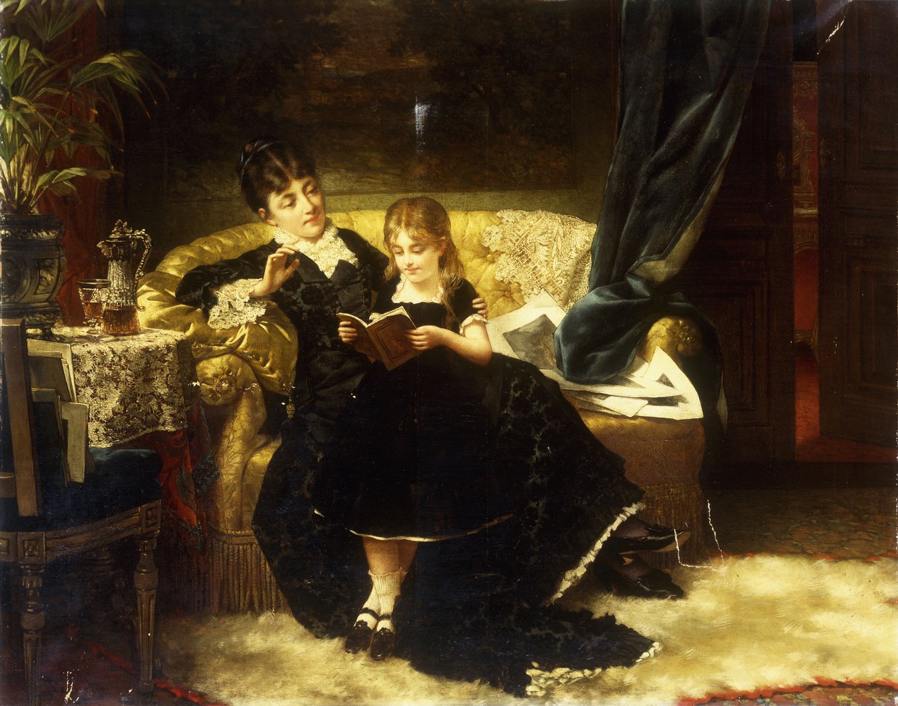 La leçon, 1883 - Jan Portielje