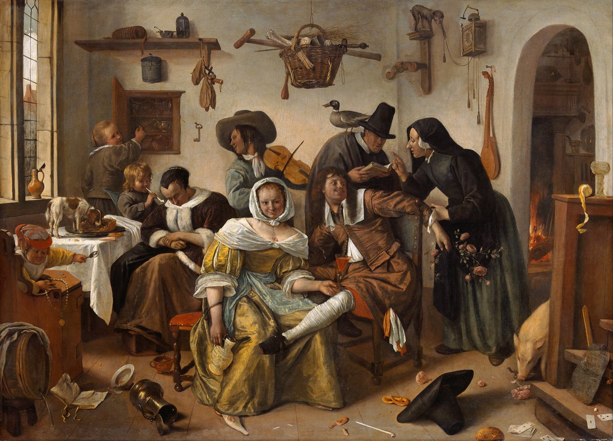 Méfiez-vous du luxe ("In Weelde Siet Toe") - Jan Steen