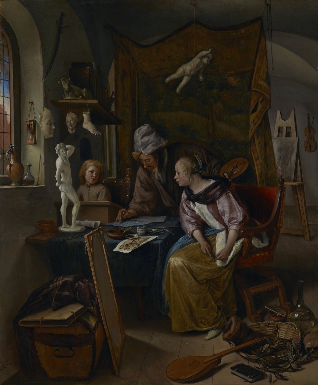 La leçon de dessin - Jan Steen