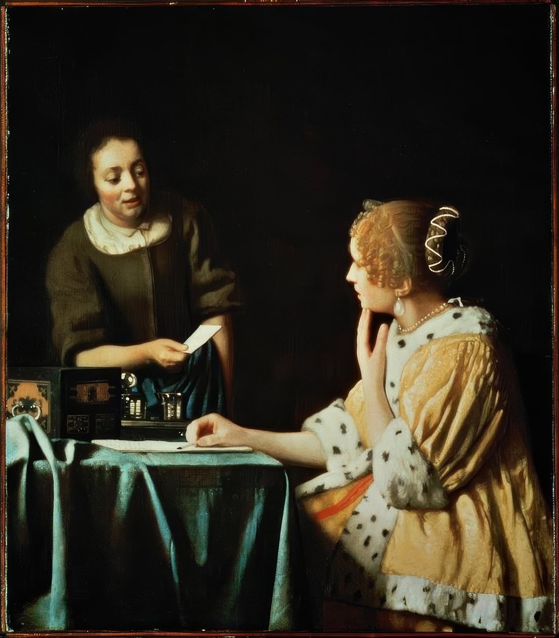Dame avec servante et lettre - Jan Vermeer van Delft
