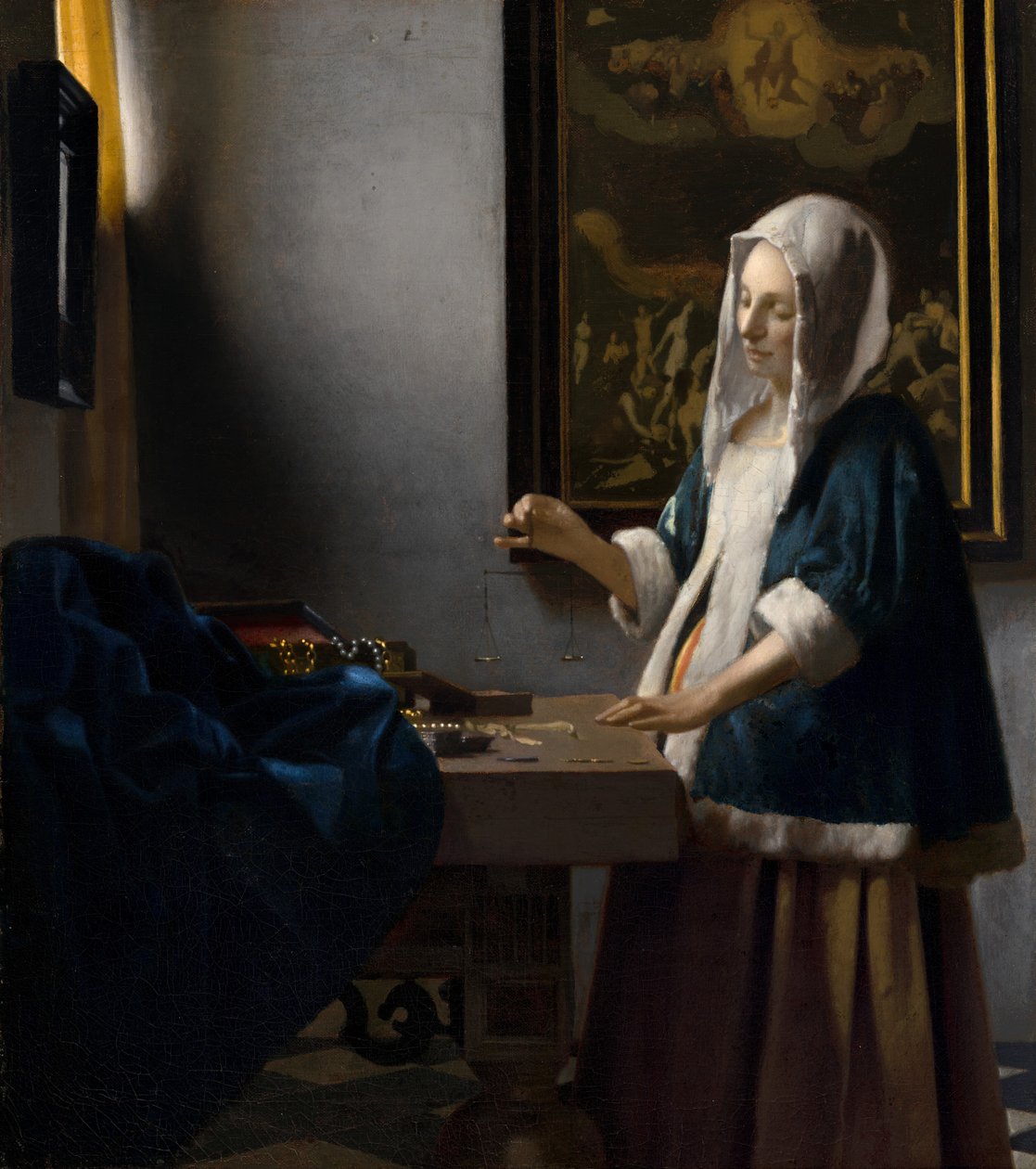 Femme tenant une balance - Johannes Vermeer
