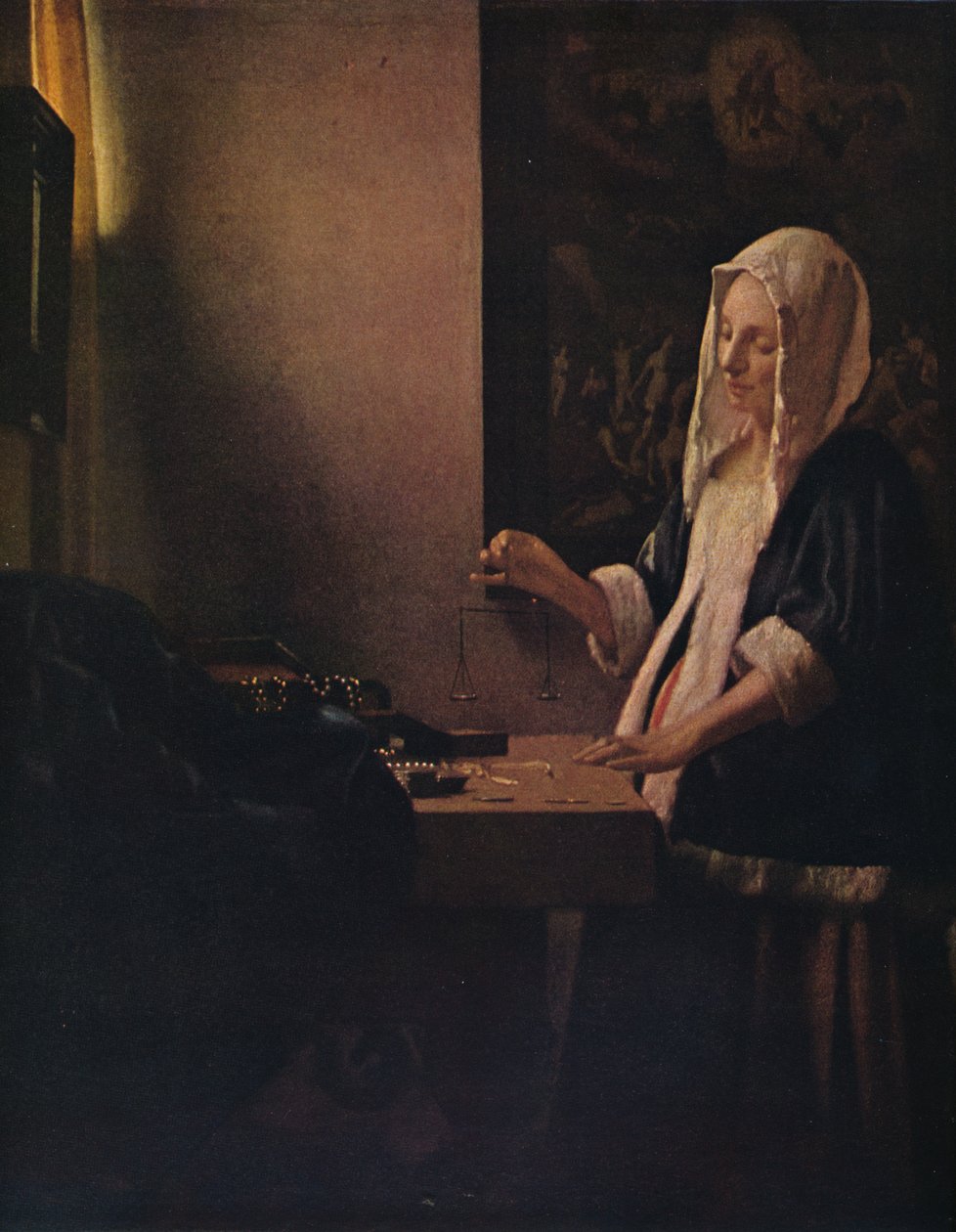 Femme tenant une balance, vers 1664 - Jan Vermeer van Delft