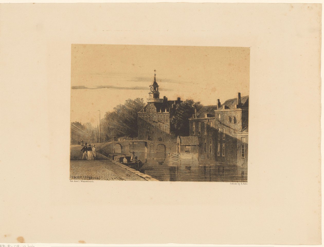 Vue de la ville avec canal - Jan Weissenbruch