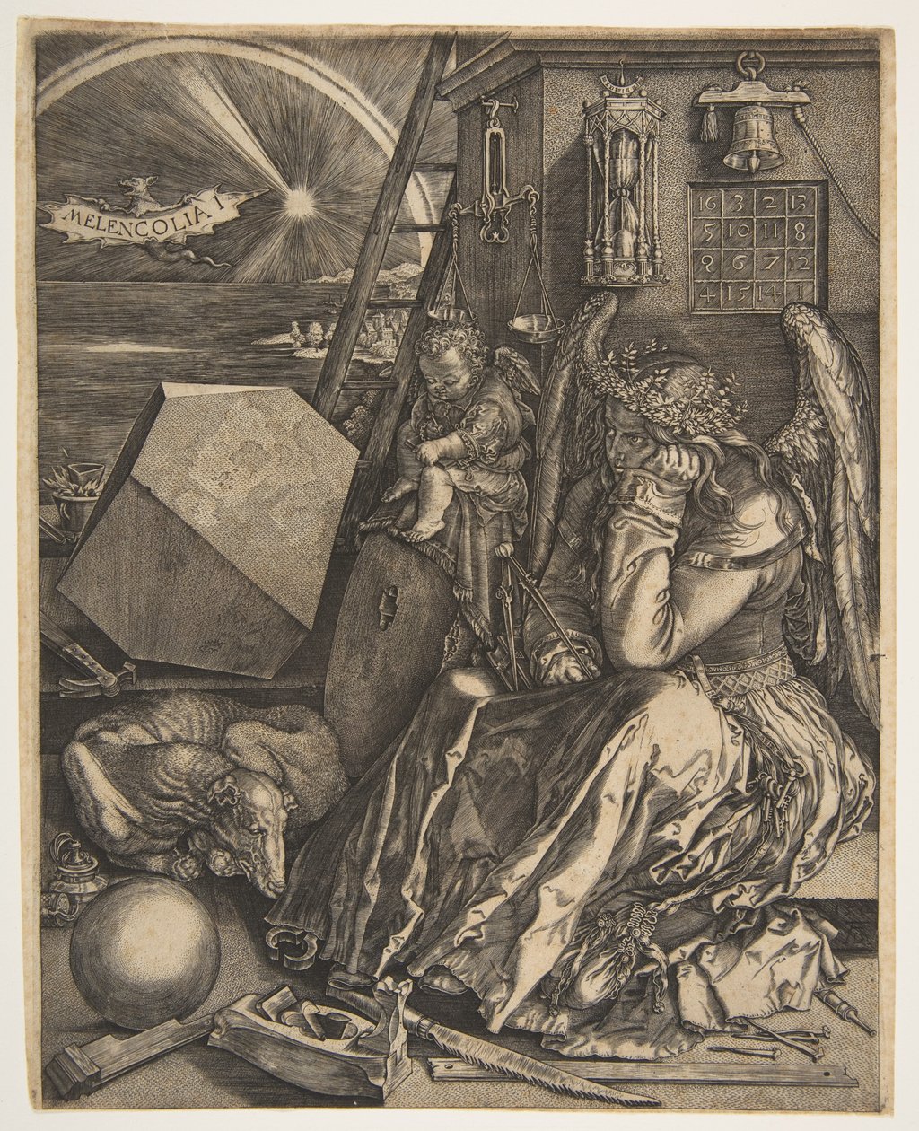 Melencolia I copie, 1602 - Jan Wierix