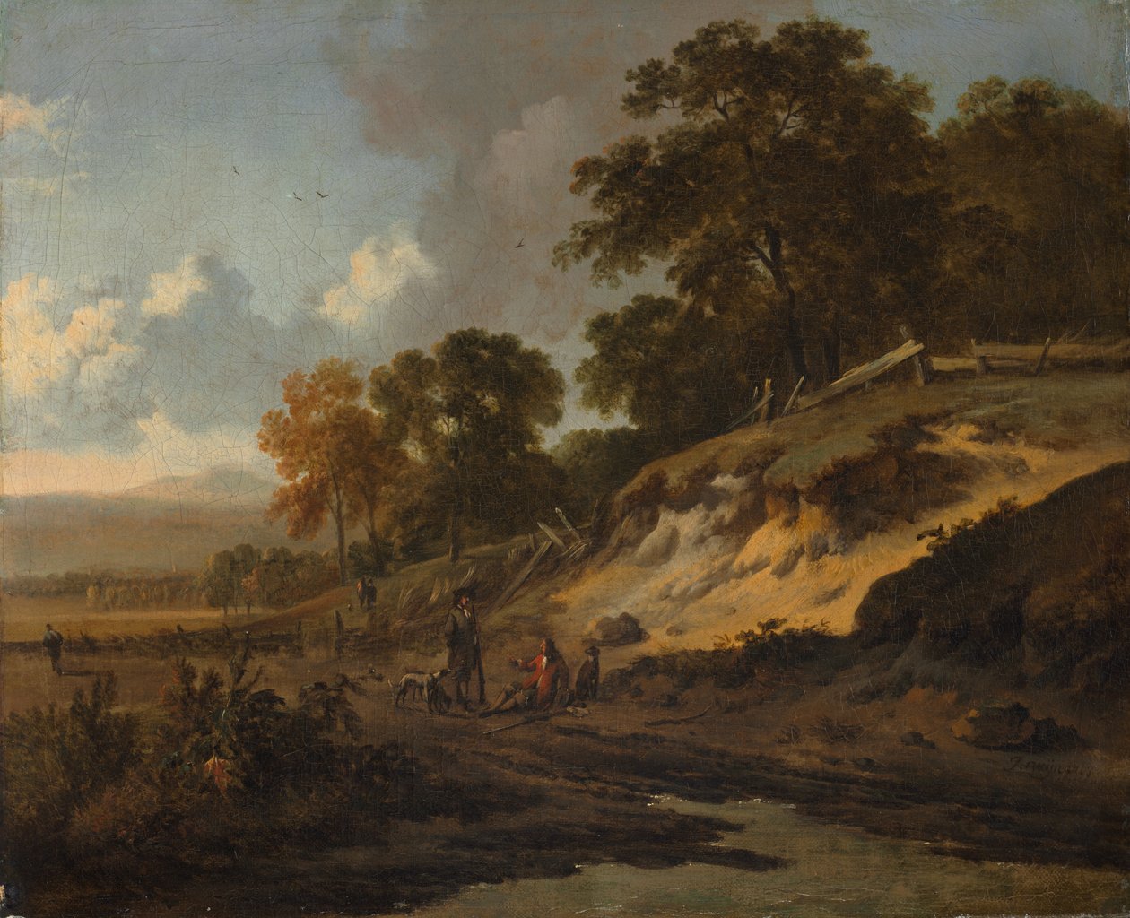 Paysage avec chasseurs - Jan Wijnants