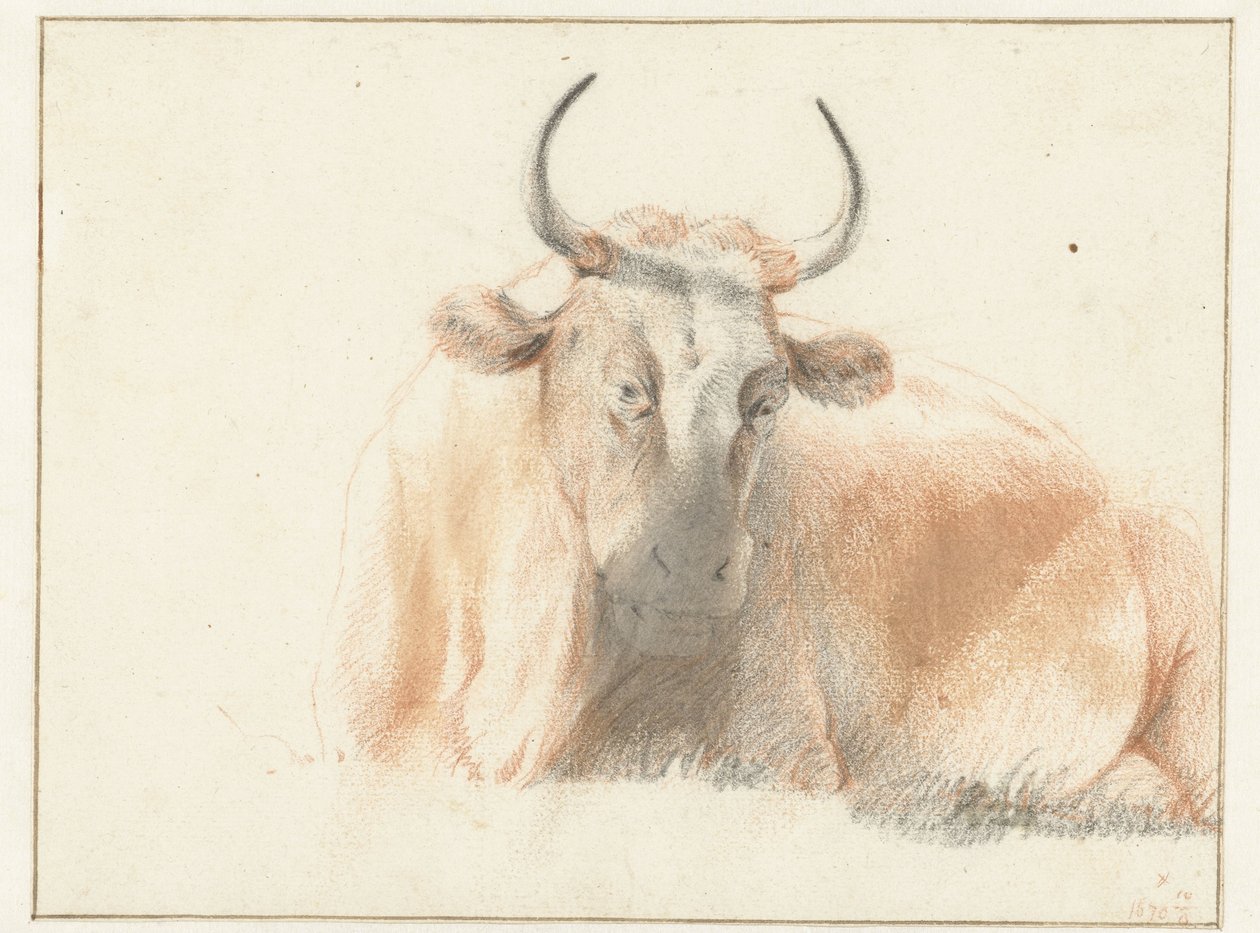 Vache couchée - Jan de Bray (possibly)