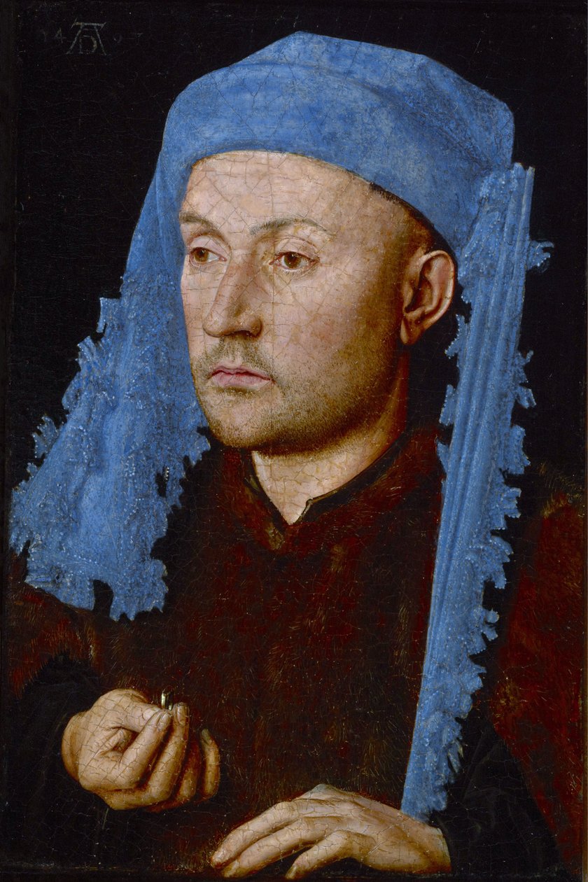 Homme avec une casquette bleue - Jan van Eyck