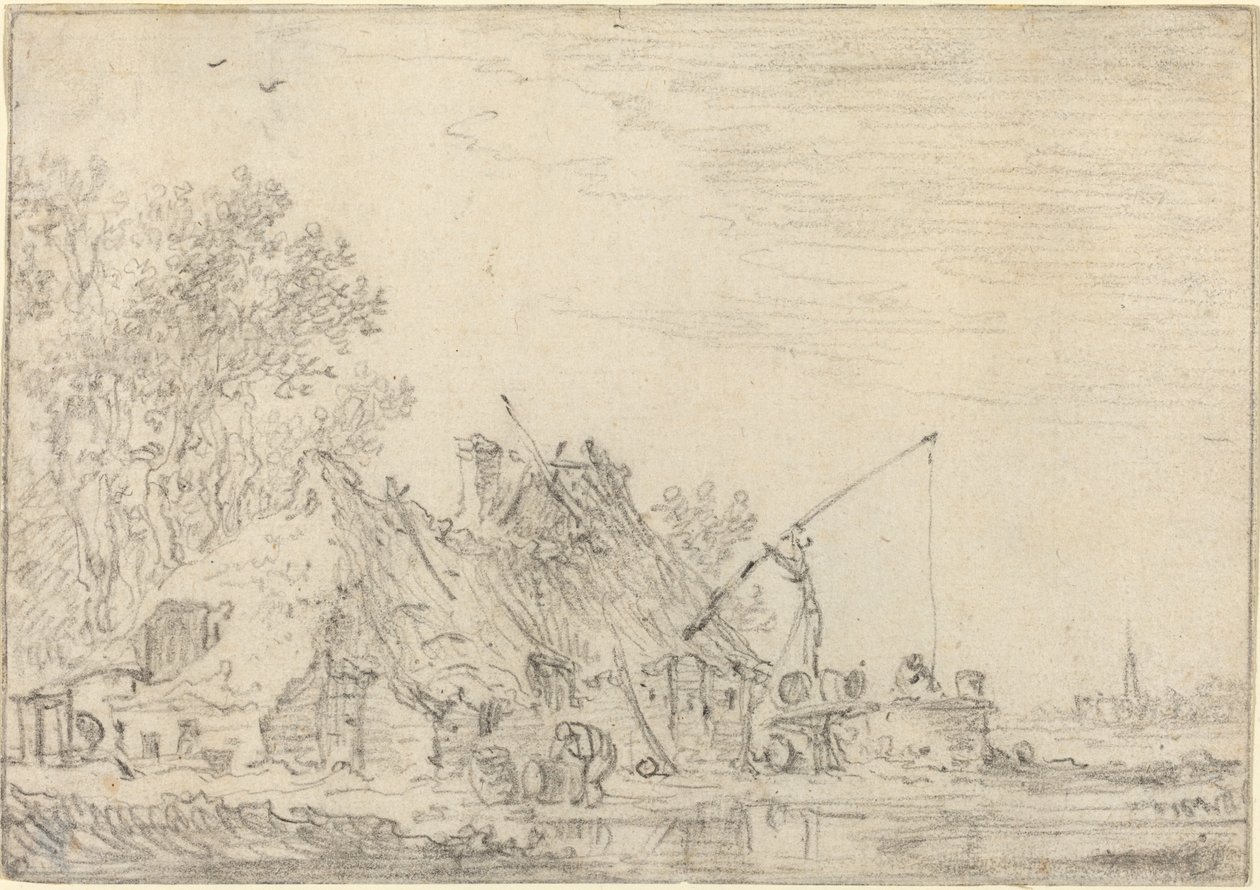 Maison rustique avec un puits - Jan van Goyen