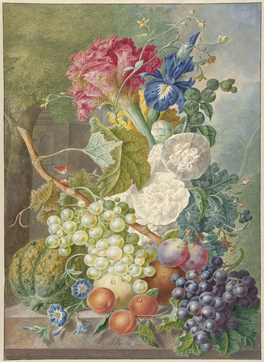 Nature morte avec fleurs et fruits - Jan van Os