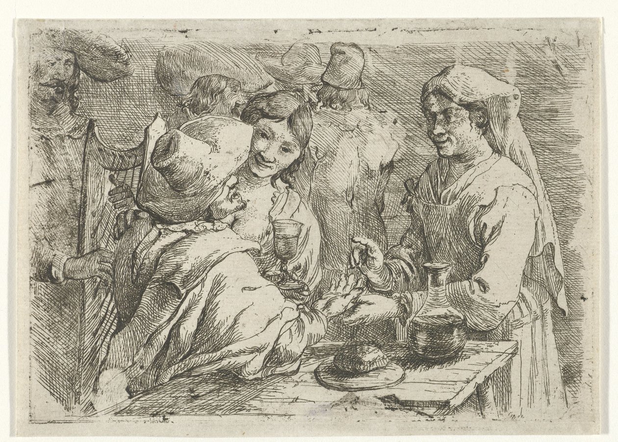 Voyante avec un client - Jan van Ossenbeeck