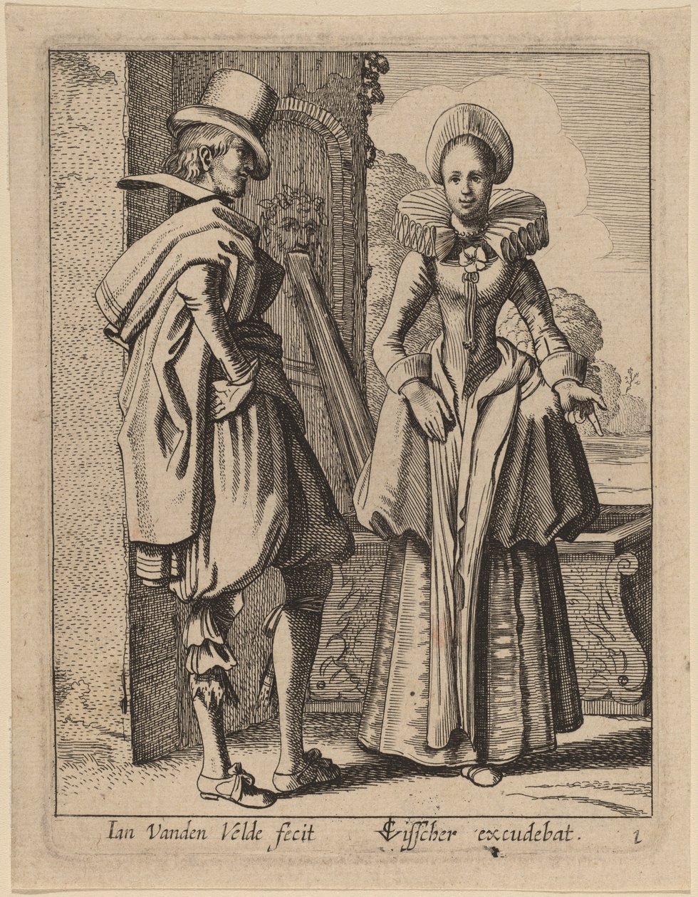 Deux figures en costume - Jan van de Velde II