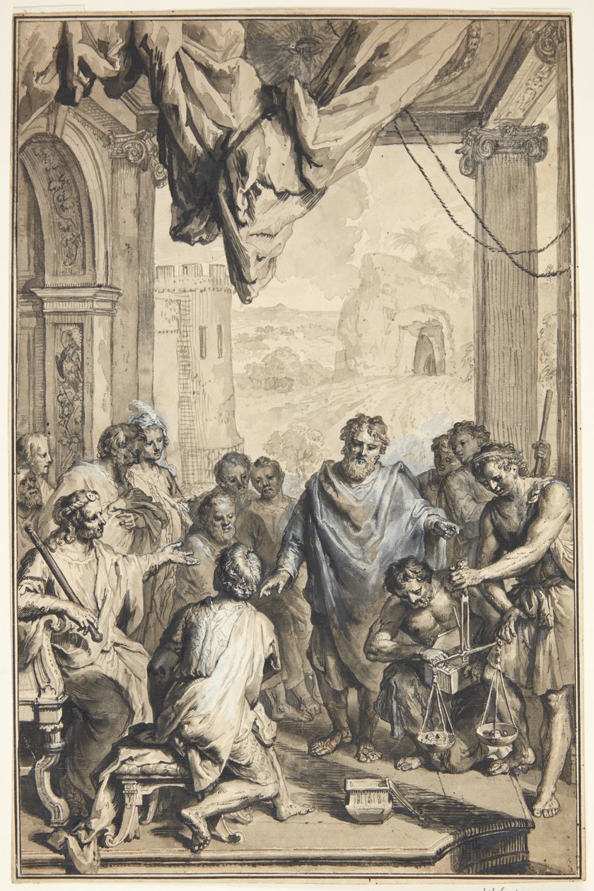 Scène antique (?) - Jan van den Hoecke