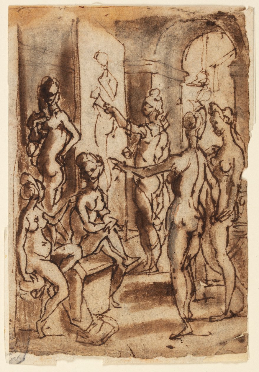 Zeuxis peignant Hélène - Jan van der Straet, called Stradanus