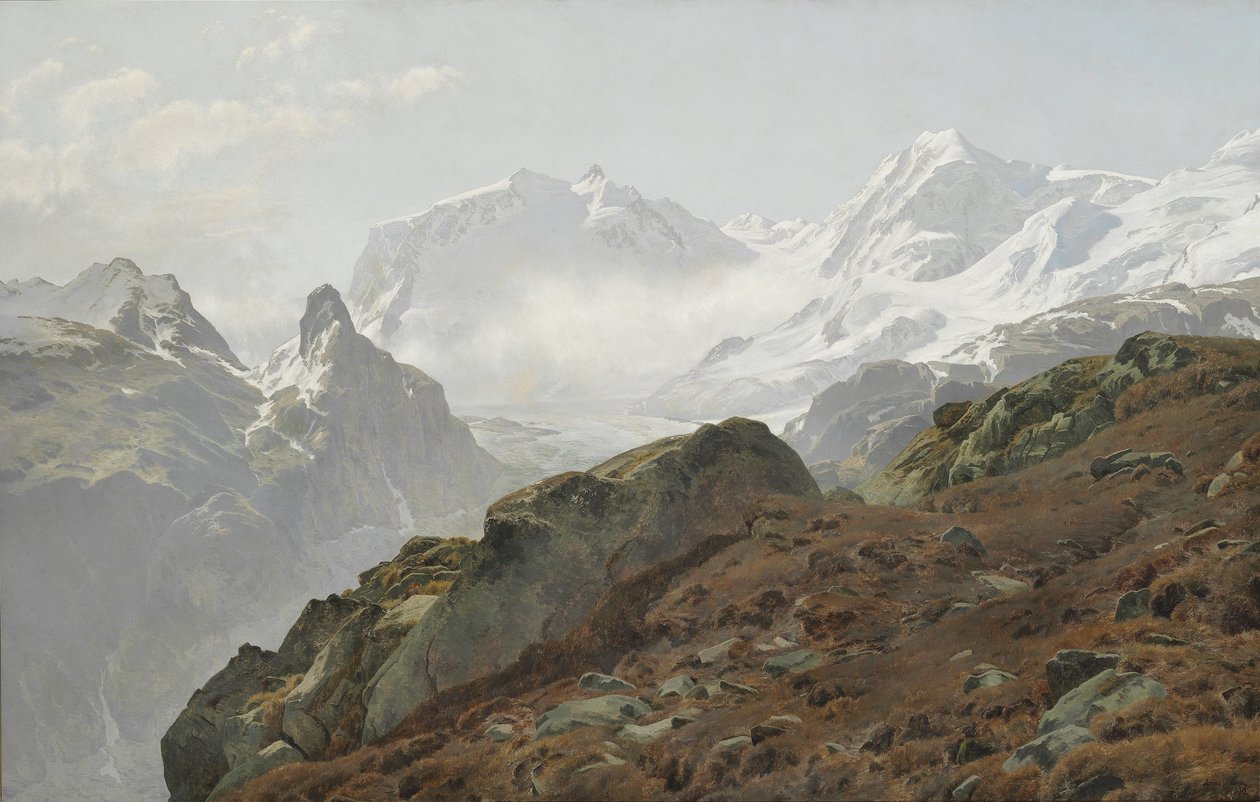Monte Rosa. Matin dans les Hautes Alpes - Janus La Cour