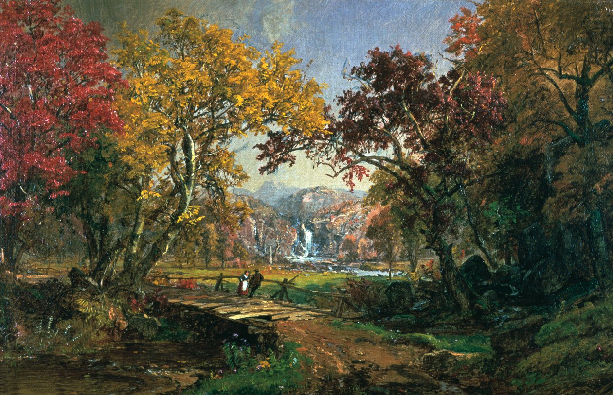 Couple sur un pont - Jasper Francis Cropsey