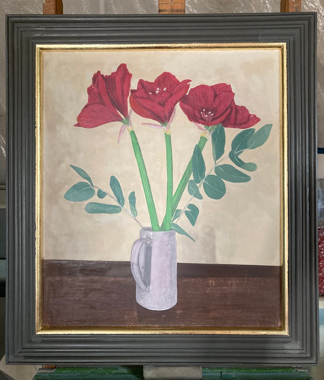 Amaryllis en carafe (peinture) - Jasper Galloway