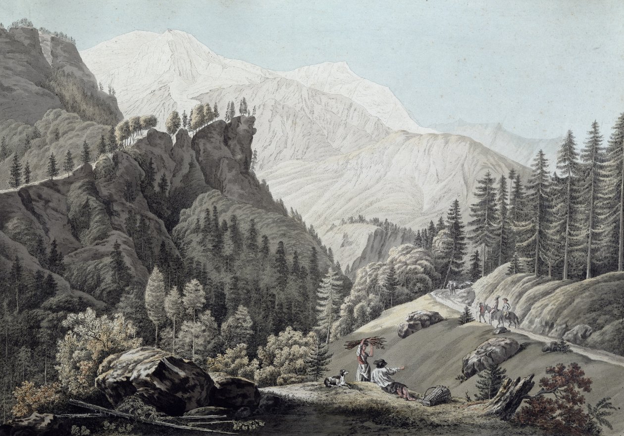 Vue de la vallée de Chamonix, 1789 - Jean Antoine Linck