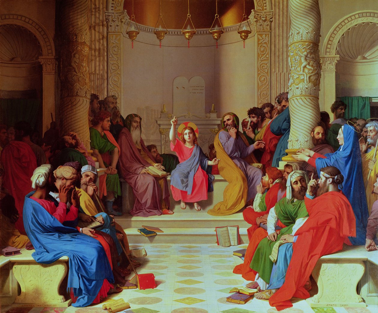 Jésus parmi les docteurs, 1862 - Jean Auguste Dominique Ingres