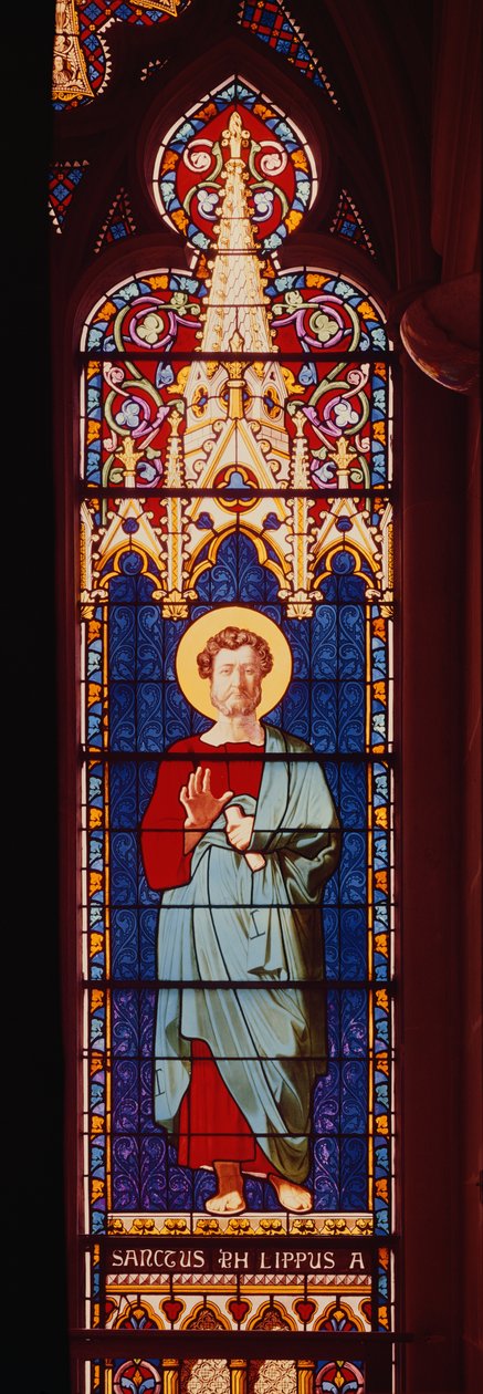 Louis-Philippe (1773-1850) en Saint Philippe, Atelier de Sèvres (vitrail) - Jean Auguste Dominique Ingres