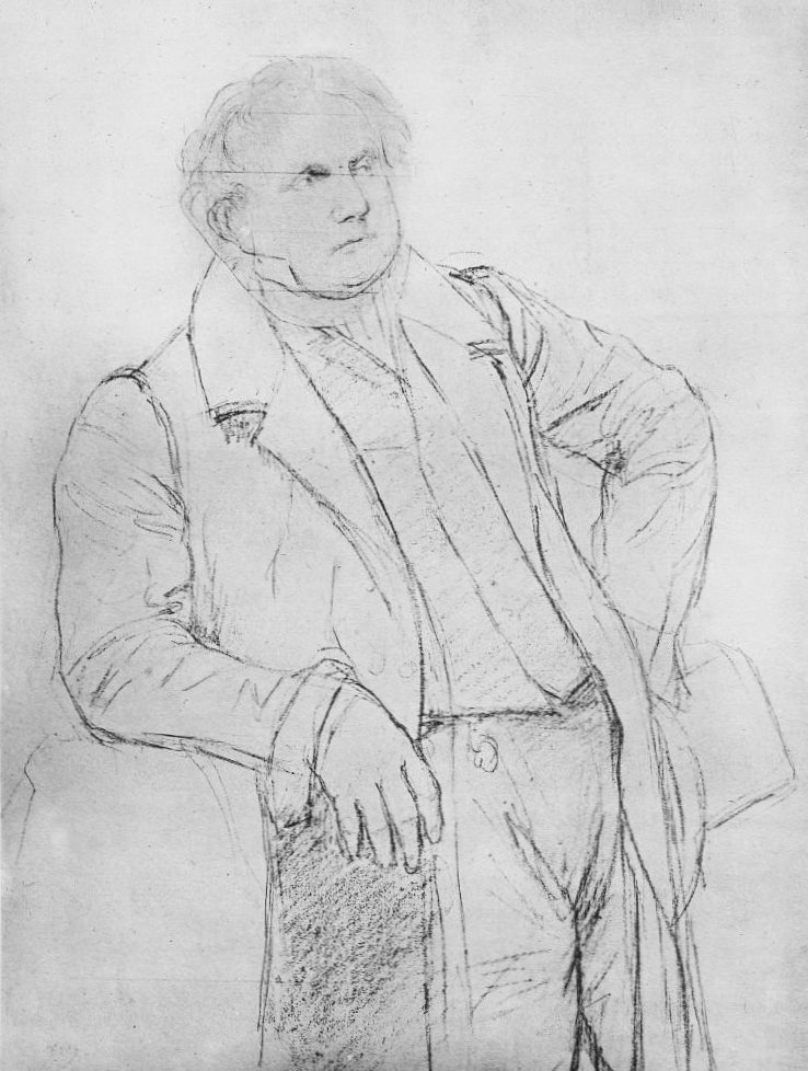 Étude pour le Portrait de M. Bertin - Jean Auguste Dominique Ingres