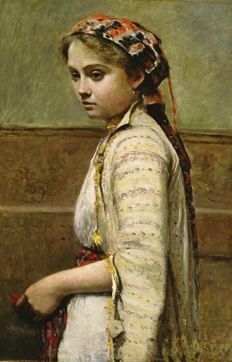 Jeune Fille Grecque, Mlle. Dobigny - Jean Baptiste Camille Corot